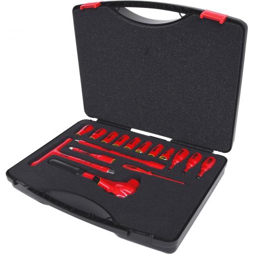 Sada nástrčných klíčů 1/2 s izolovanými nástroji, 16 ks KS Tools 117.1860