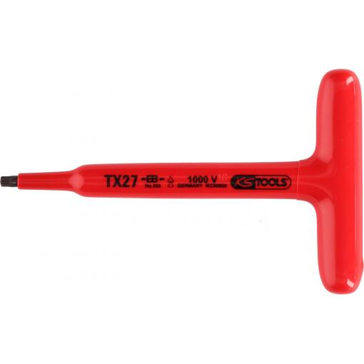 Inbusový klíč Torx s T rukojetí, s ochrannou izolací, T30, 160 mm KS Tools 117.2417