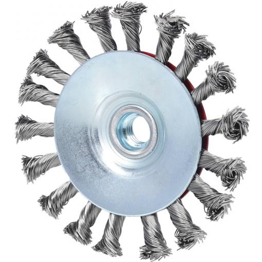 KS Tools 340.0051 Nerezový kartáč kuželového tvaru, ocelový drát, 0,5 mm, Ø 115 mm