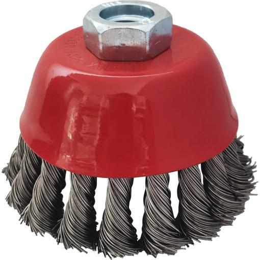 KS Tools 340.0027 Nerezový ocelový hrncový kartáč 0,5 mm, Ø 90 mm