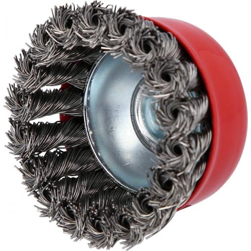 KS Tools 340.0026 Nerezový ocelový hrncový kartáč 0,5 mm, Ø 75 mm