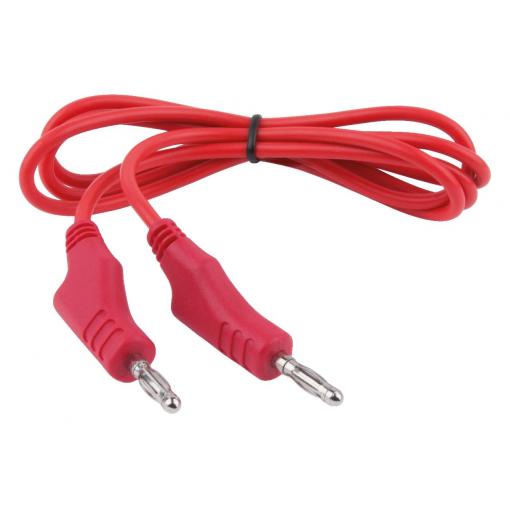 KS Tools 150.1667 měřicí kabel lamelová zástrčka 4 mm lamelová zástrčka 4 mm 1 m červená 1 ks