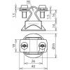 DEHN 274150 LH ZS 8.10 FL20 M8 KS CU Držák na kabely 1 ks