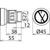 DEHN 785640 SE E27 E33 blokovací prvek 1 ks