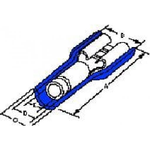 Molex 190020024 faston zásuvka 1 ks