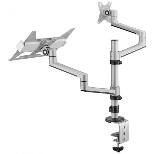 My Wall držák na stůl pro monitor HL52L 1 Displej: (s) 43,2 cm (17) - 81,3 cm (32) stříbrná nastavitelná výška, otočný, odkládací místo na notebook, naklápěcí