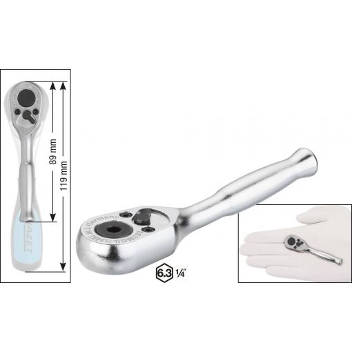 Hazet 863MBIT bitová ráčna 1/4 (6,3 mm) 89 mm
