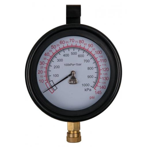 KS Tools 150.2326 Manometr Ø 100,0 mm, 0 - 10 bar s 1/4 rychlospojkou