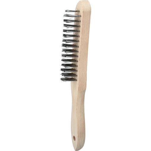 KS Tools 201.2306 Ocelový ruční drátěný kartáč 4 řady, 290 mm