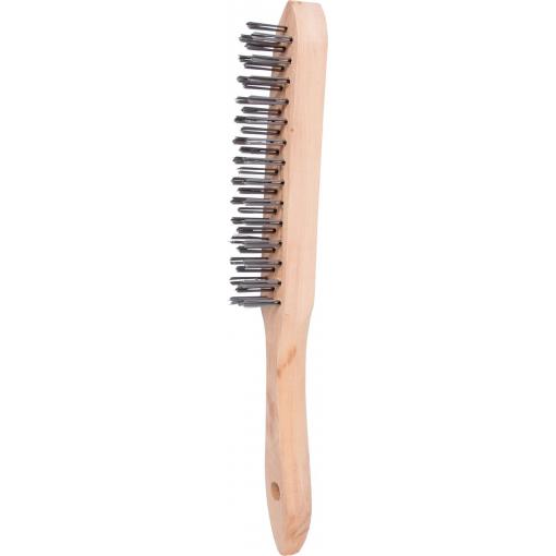 KS Tools 201.2305 Ocelový drátěný kartáč 3 řady, 290 mm