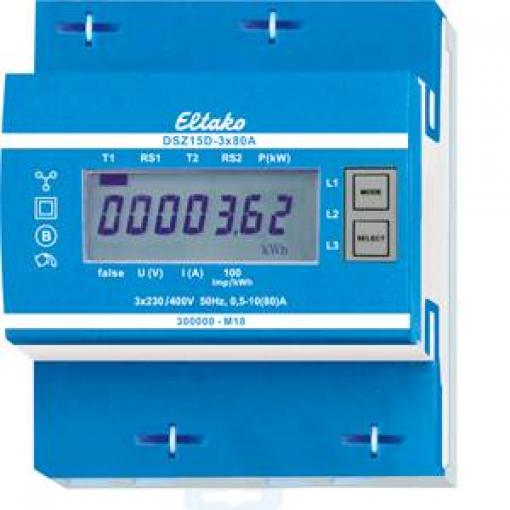 Eltako DSZ15DZ-3x80A MID 28480315 třífázový elektroměr digitální 10 A 1 ks