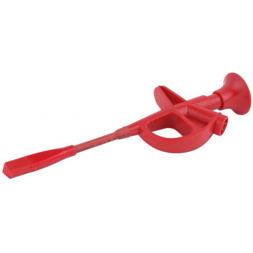 KS Tools 150.1669 bezpečnostní krokosvorka, konektor 4 mm, červená