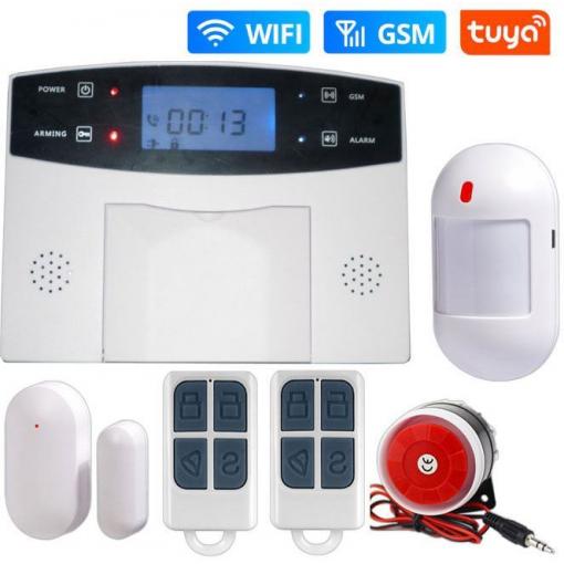 Bezdrátový alarm GSM+WiFi Tuya W200, 4 drátové + 99 bezdrátových zón