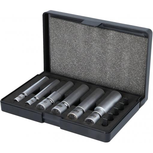 KS Tools 500.7325 Speciální sada nástrčných hlavic a zapalovací svíčky 1/4 + 3/8 s kloubem, 11 ks