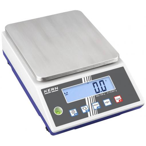 Kern PCB 6000-1 přesná váha Max. váživost 6 kg Rozlišení 0.1 g přes napájecí zdroj do zásuvky, na baterii šedobílá, tmavě modrá