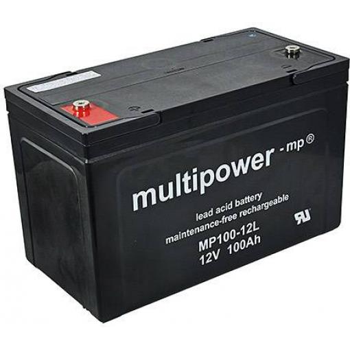 multipower PB-12-100 MP100-12L olověný akumulátor 12 V 100 Ah olověný se skelným rounem (š x v x h) 338 x 217 x 170 mm šroubované M6 bezúdržbové, nepatrné