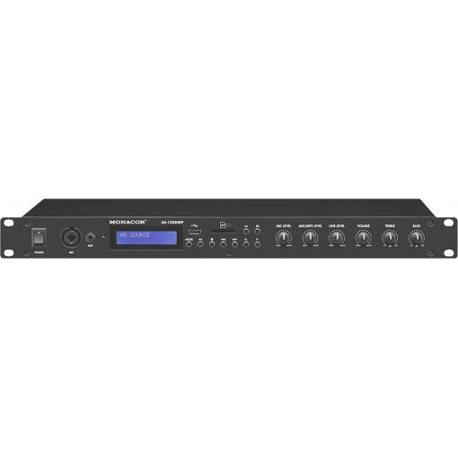 Monacor SA-130DMP PA zesilovač Výkon RMS na kanál při odporu 4 ohmy: 70 W
