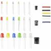 TRU COMPONENTS sada LED červená, modrá, zelená, žlutá, studená bílá, teplá bílá kulatý 3 mm, 5 mm, 8 mm 30 ° 7.5 mA, 8 mA 3 V, 15 V