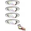 Paulmann 4064161242101 LED vestavné svítidlo, LED, 15.6 W, železo (kartáčované), sada 4 ks