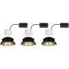 Paulmann 4064161242248 Cole Coin vestavné svítidlo, LED, 6 W, černá, zlatá, sada 4 ks