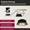 Paulmann 4064161242248 Cole Coin vestavné svítidlo, LED, 6 W, černá, zlatá, sada 4 ks