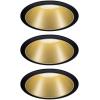 Paulmann 4064161242248 Cole Coin vestavné svítidlo, LED, 6 W, černá, zlatá, sada 4 ks