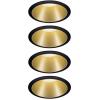 Paulmann 4064161242248 Cole Coin vestavné svítidlo, LED, 6 W, černá, zlatá, sada 4 ks