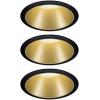 Paulmann 4064161242248 Cole Coin vestavné svítidlo, LED, 6 W, černá, zlatá, sada 4 ks