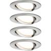 Paulmann 4064161242224 Coin Slim LED vestavné svítidlo, LED, pevně vestavěné LED, 18 W, železo (kartáčované), sada 4 ks