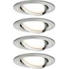 Paulmann 4064161242286 Nova vestavné svítidlo, LED, LED, 18 W, železo (kartáčované), sada 4 ks