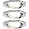 Paulmann 4064161242286 Nova vestavné svítidlo, LED, LED, 18 W, železo (kartáčované), sada 4 ks