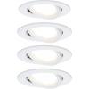 Paulmann 4064161242187 Nova vestavné svítidlo, LED, LED, 18 W, bílá (matná), sada 4 ks