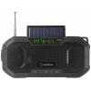 Renkforce RF-CR-300 outdoorové rádio FM, AM nouzové rádio, Bluetooth, SD s akumulátorem, Solární panel, Ruční klika, stolní lampa černá