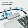 EDIMAX USB kabel USB 4.0, Thunderbolt™ 3 USB-C ® zástrčka 1.00 m černá UC4-010TB V2