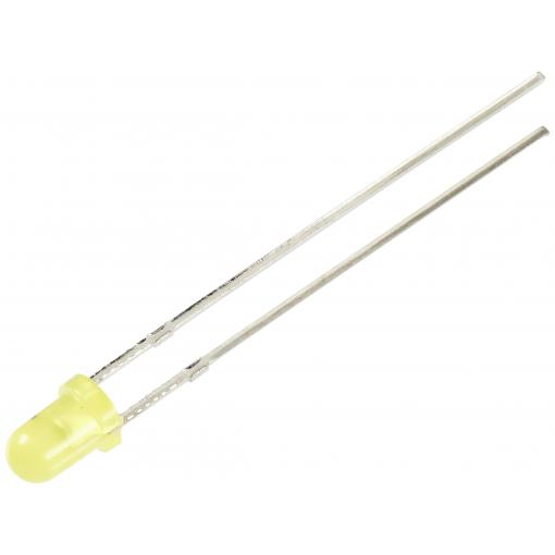 TRU COMPONENTS LED s vývody žlutá kulatý 3 mm 330 mcd 30 ° 12 mA 5 V