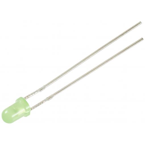 TRU COMPONENTS LED s vývody zelená kulatý 3 mm 1560 mcd 30 ° 12 mA 5 V