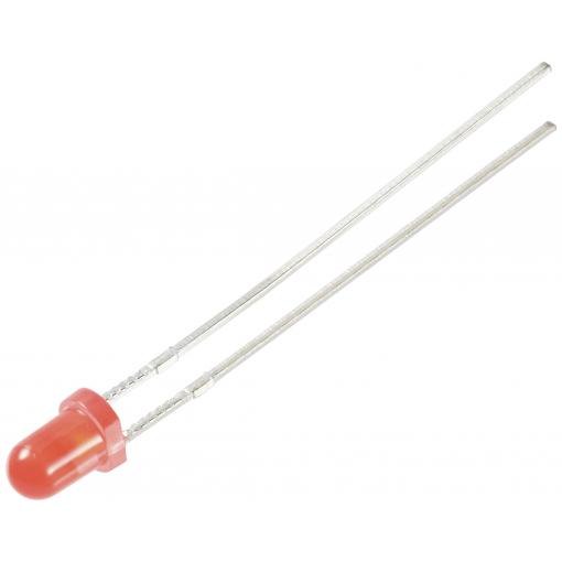 TRU COMPONENTS LED s vývody červená kulatý 3 mm 330 mcd 30 ° 12 mA 5 V