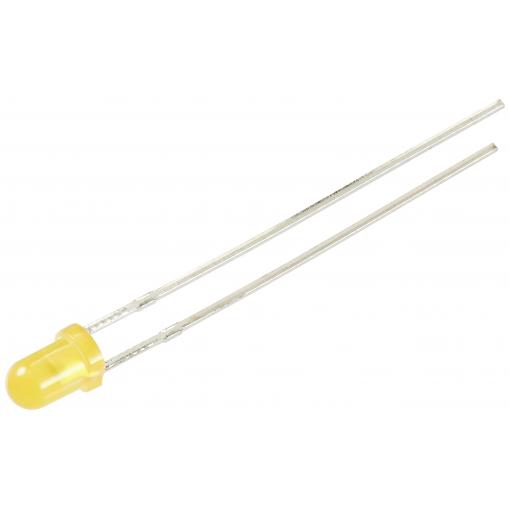 TRU COMPONENTS LED s vývody oranžová kulatý 3 mm 500 mcd 30 ° 12 mA 5 V
