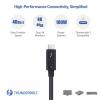 Renkforce Thunderbolt™ kabel Thunderbolt™ 4 Thunderbolt ™ (USB-C ®) zástrčka, Thunderbolt ™ (USB-C ®) zástrčka 0.80 m černá dvoužilový stíněný RF-5235980