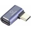 Renkforce USB3® adaptér [1x Konektor USB4® - 1x USB-C® zásuvka] 40 GBit/s 90° zatočeno doleva, hliníková zástrčka