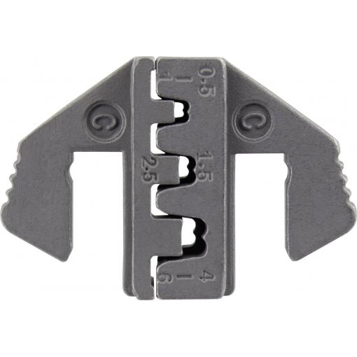 TOOLCRAFT PLE-0C Lisovací vložky plochý konektor Rozsah krimpování: 0.5 do 6 mm² Vhodné pro značku (kleště): TOOLCRAFT PZ-500