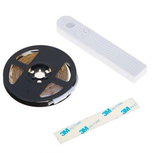 LED pásek 2 m teplá bílá, pohybové čidlo, USB/4× AAA