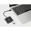 Renkforce RF-5133676 USB-C® / HDMI adaptér [1x USB-C® zástrčka - 1x HDMI zásuvka, USB-C® zásuvka (nabíjení), USB A] černá 20 cm