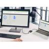 Renkforce RF-5133676 USB-C® / HDMI adaptér [1x USB-C® zástrčka - 1x HDMI zásuvka, USB-C® zásuvka (nabíjení), USB A] černá 20 cm