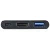 Renkforce RF-5133676 USB-C® / HDMI adaptér [1x USB-C® zástrčka - 1x HDMI zásuvka, USB-C® zásuvka (nabíjení), USB A] černá 20 cm