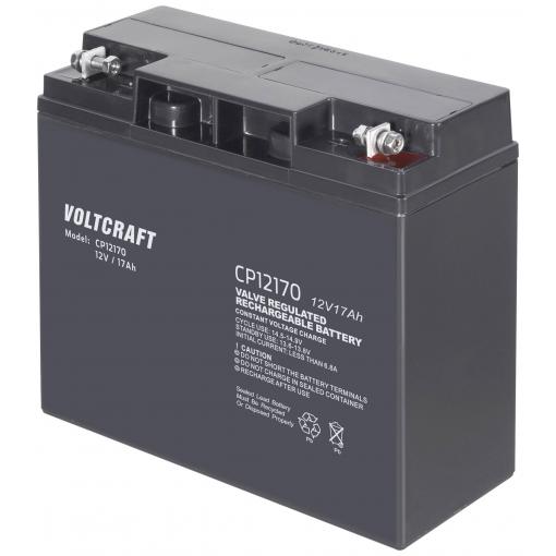 VOLTCRAFT CE12V/17Ah VC-12713975 olověný akumulátor 12 V 17 Ah olověný se skelným rounem (š x v x h) 181 x 167 x 77 mm šroubované M5 bezúdržbové