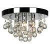 Visací stropní lustr s krystaly, chrom, 3× G9, 230 V