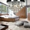 Visací stropní lustr s krystaly, chrom, 3× G9, 230 V