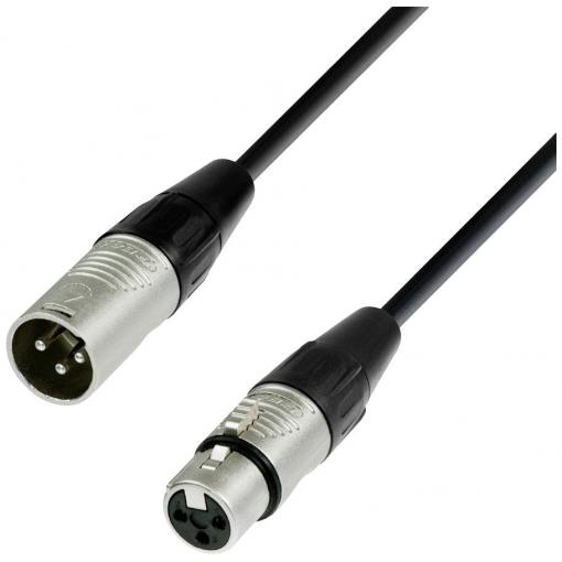 Adam Hall 4 STAR DMF 0300 XLR propojovací kabel [1x XLR zástrčka 3pólová - 1x XLR zásuvka 3pólová] 3 m černá