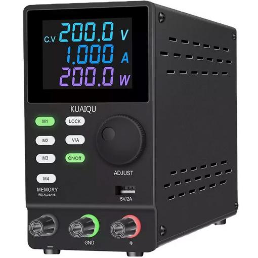 Laboratorní zdroj KUAIQU SPPS2001D, 0–200 V / 0–1 A, programovatelný